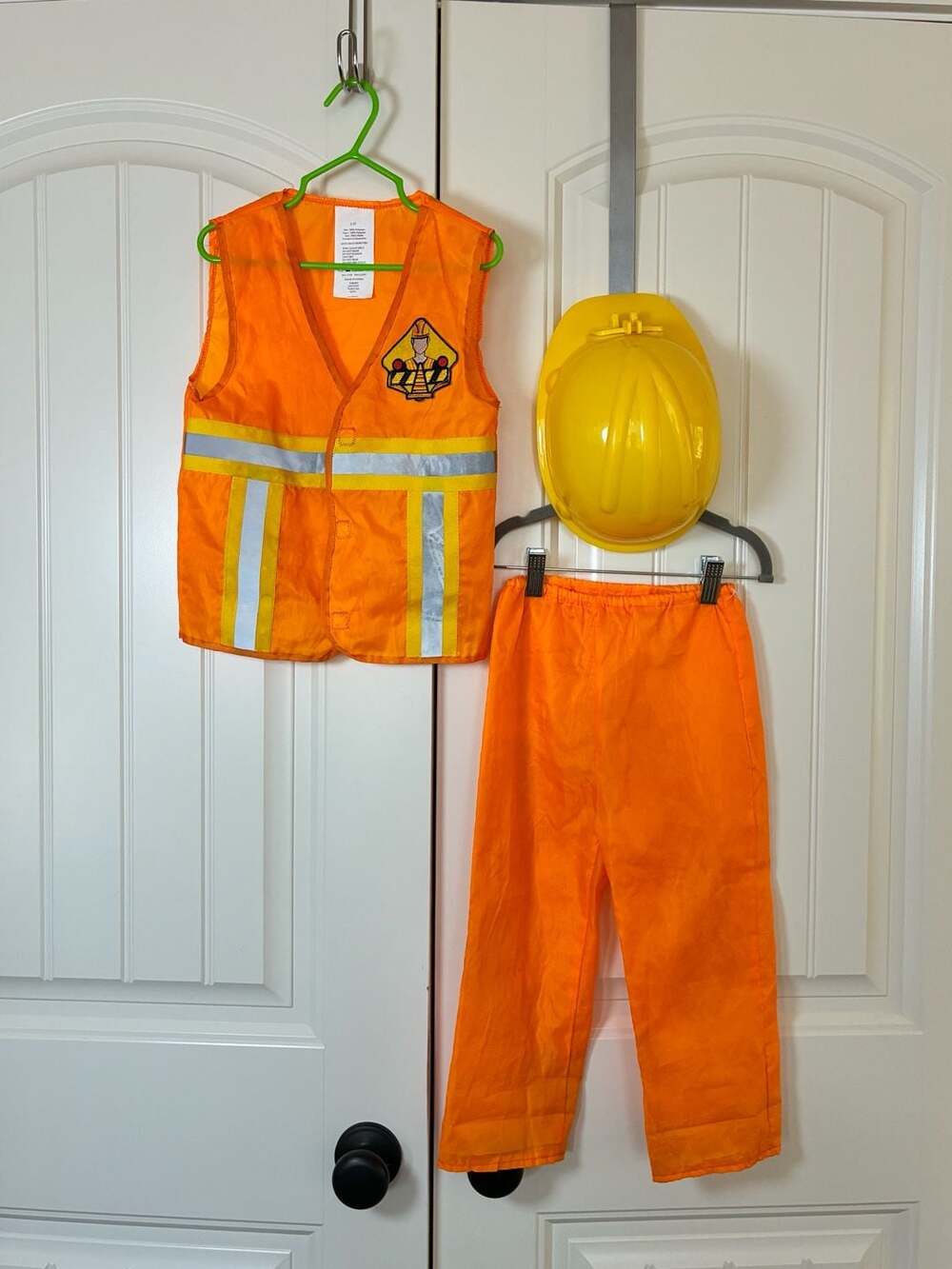 Target Road Crew Construction Worker Costume Vest and Pants Size 2-3T